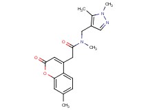 N-[(1,5-dimethyl-1H-pyrazol-4-yl)methyl]-N-methyl-2-(7-methyl-2-oxo-2H-chromen-4-yl)acetamide