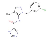 N-[1-(3-chlorobenzyl)-4-methyl-1H-pyrazol-5-yl]-1H-imidazole-5-carboxamide