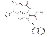 methyl 5-(cyclobutylamino)-1-[2-(1H-indol-3-yl)ethyl]-3-[(3-methoxypropanoyl)amino]-1H-pyrrolo[2,3-b]pyridine-2-carboxylate