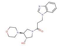 (3S*,4S*)-1-[3-(1H-benzimidazol-1-yl)propanoyl]-4-(4-morpholinyl)-3-pyrrolidinol