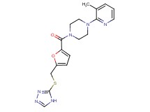 1-(3-methyl-2-pyridinyl)-4-{5-[(4H-1,2,4-triazol-3-ylthio)methyl]-2-furoyl}piperazine