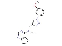 N-{[1-(3-methoxyphenyl)-1H-pyrazol-4-yl]methyl}-N-methyl-6,7-dihydro-5H-cyclopenta[d]pyrimidin-4-amine