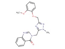 3-({3-[(2-methoxyphenoxy)methyl]-1-methyl-1H-1,2,4-triazol-5-yl}methyl)quinazolin-4(3H)-one