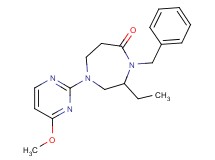 4-benzyl-3-ethyl-1-(4-methoxy-2-pyrimidinyl)-1,4-diazepan-5-one
