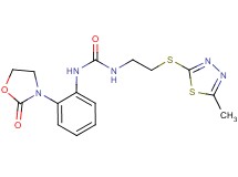 N-{2-[(5-methyl-1,3,4-thiadiazol-2-yl)thio]ethyl}-N'-[2-(2-oxo-1,3-oxazolidin-3-yl)phenyl]urea