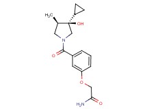 2-(3-{[(3R*,4R*)-3-cyclopropyl-3-hydroxy-4-methyl-1-pyrrolidinyl]carbonyl}phenoxy)acetamide