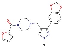 1-{[3-(1,3-benzodioxol-5-yl)-1H-pyrazol-4-yl]methyl}-4-(2-furoyl)piperazine