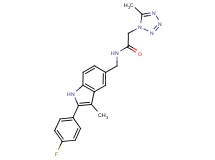 N-{[2-(4-fluorophenyl)-3-methyl-1H-indol-5-yl]methyl}-2-(5-methyl-1H-tetrazol-1-yl)acetamide