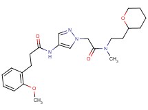 3-(2-methoxyphenyl)-N-[1-(2-{methyl[2-(tetrahydro-2H-pyran-2-yl)ethyl]amino}-2-oxoethyl)-1H-pyrazol-4-yl]propanamide