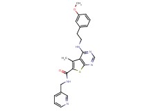 4-{[2-(3-methoxyphenyl)ethyl]amino}-5-methyl-N-(3-pyridinylmethyl)thieno[2,3-d]pyrimidine-6-carboxamide