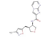 N-{(3R*,4S*)-4-[(3-methylisoxazol-5-yl)methyl]tetrahydrofuran-3-yl}imidazo[1,2-a]pyrimidine-2-carboxamide