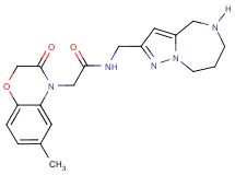 2-(6-methyl-3-oxo-2,3-dihydro-4H-1,4-benzoxazin-4-yl)-N-(5,6,7,8-tetrahydro-4H-pyrazolo[1,5-a][1,4]diazepin-2-ylmethyl)acetamide hydrochloride