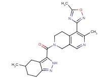 6-methyl-5-(5-methyl-1,2,4-oxadiazol-3-yl)-2-[(5-methyl-4,5,6,7-tetrahydro-2H-indazol-3-yl)carbonyl]-1,2,3,4-tetrahydro-2,7-naphthyridine