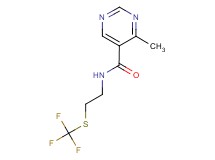 4-methyl-N-{2-[(trifluoromethyl)thio]ethyl}pyrimidine-5-carboxamide
