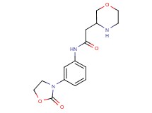 2-(3-morpholinyl)-N-[3-(2-oxo-1,3-oxazolidin-3-yl)phenyl]acetamide