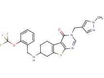 3-[(1-methyl-1H-pyrazol-4-yl)methyl]-7-{[2-(trifluoromethoxy)benzyl]amino}-5,6,7,8-tetrahydro[1]benzothieno[2,3-d]pyrimidin-4(3H)-one