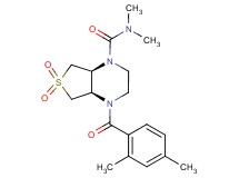 (4aR*,7aS*)-4-(2,4-dimethylbenzoyl)-N,N-dimethylhexahydrothieno[3,4-b]pyrazine-1(2H)-carboxamide 6,6-dioxide