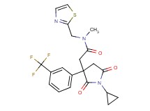 2-{1-cyclopropyl-2,5-dioxo-3-[3-(trifluoromethyl)phenyl]-3-pyrrolidinyl}-N-methyl-N-(1,3-thiazol-2-ylmethyl)acetamide