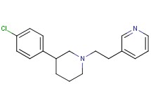 3-{2-[3-(4-chlorophenyl)-1-piperidinyl]ethyl}pyridine bis(trifluoroacetate)
