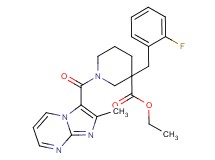 ethyl 3-(2-fluorobenzyl)-1-[(2-methylimidazo[1,2-a]pyrimidin-3-yl)carbonyl]-3-piperidinecarboxylate