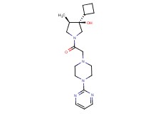 (3R*,4R*)-3-cyclobutyl-4-methyl-1-{[4-(2-pyrimidinyl)-1-piperazinyl]acetyl}-3-pyrrolidinol