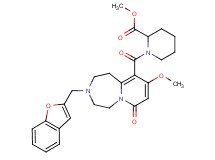 methyl 1-{[3-(1-benzofuran-2-ylmethyl)-9-methoxy-7-oxo-1,2,3,4,5,7-hexahydropyrido[1,2-d][1,4]diazepin-10-yl]carbonyl}-2-piperidinecarboxylate