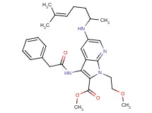 methyl 5-[(1,5-dimethyl-4-hexen-1-yl)amino]-1-(2-methoxyethyl)-3-[(phenylacetyl)amino]-1H-pyrrolo[2,3-b]pyridine-2-carboxylate