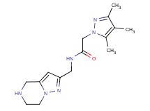 N-(4,5,6,7-tetrahydropyrazolo[1,5-a]pyrazin-2-ylmethyl)-2-(3,4,5-trimethyl-1H-pyrazol-1-yl)acetamide hydrochloride