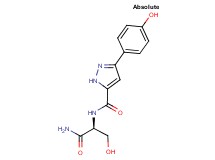 N-[(1S)-2-amino-1-(hydroxymethyl)-2-oxoethyl]-3-(4-hydroxyphenyl)-1H-pyrazole-5-carboxamide