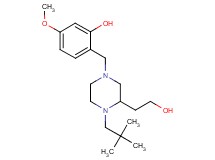 2-{[4-(2,2-dimethylpropyl)-3-(2-hydroxyethyl)-1-piperazinyl]methyl}-5-methoxyphenol