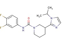 N-(3,4-difluorophenyl)-3-(1-isopropyl-1H-imidazol-2-yl)-1-piperidinecarboxamide