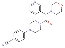 4-{4-[morpholin-4-yl(pyridin-3-yl)acetyl]piperazin-1-yl}benzonitrile