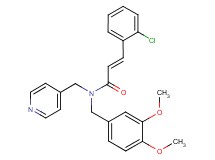 (2E)-3-(2-chlorophenyl)-N-(3,4-dimethoxybenzyl)-N-(4-pyridinylmethyl)acrylamide