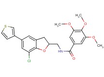 N-{[7-chloro-5-(3-thienyl)-2,3-dihydro-1-benzofuran-2-yl]methyl}-3,4,5-trimethoxybenzamide