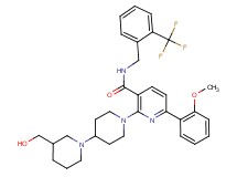 2-[3-(hydroxymethyl)-1,4'-bipiperidin-1'-yl]-6-(2-methoxyphenyl)-N-[2-(trifluoromethyl)benzyl]nicotinamide