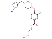 3-chloro-N-(2-methoxyethyl)-4-({1-[(1-methyl-1H-pyrazol-4-yl)methyl]-4-piperidinyl}oxy)benzamide