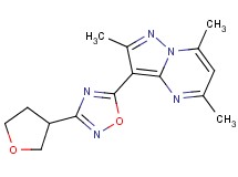 2,5,7-trimethyl-3-[3-(tetrahydrofuran-3-yl)-1,2,4-oxadiazol-5-yl]pyrazolo[1,5-a]pyrimidine