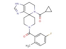 5-(cyclopropylcarbonyl)-1'-(5-fluoro-2-methylbenzoyl)-1,5,6,7-tetrahydrospiro[imidazo[4,5-c]pyridine-4,4'-piperidine]