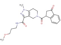 N-(3-methoxypropyl)-1-methyl-5-[(3-oxo-2,3-dihydro-1H-inden-1-yl)carbonyl]-4,5,6,7-tetrahydro-1H-pyrazolo[4,3-c]pyridine-3-carboxamide