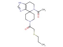 5-acetyl-1'-[(propylthio)acetyl]-1,5,6,7-tetrahydrospiro[imidazo[4,5-c]pyridine-4,4'-piperidine]
