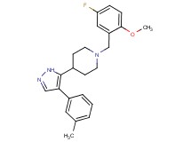 1-(5-fluoro-2-methoxybenzyl)-4-[4-(3-methylphenyl)-1H-pyrazol-5-yl]piperidine