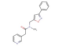 N-methyl-N-[(3-phenyl-5-isoxazolyl)methyl]-2-(3-pyridinyl)acetamide