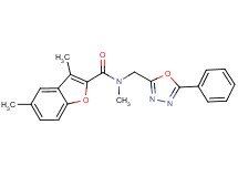 N,3,5-trimethyl-N-[(5-phenyl-1,3,4-oxadiazol-2-yl)methyl]-1-benzofuran-2-carboxamide