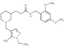 N-(2,4-dimethoxybenzyl)-3-{1-[(1-ethyl-5-methyl-1H-pyrazol-4-yl)methyl]-3-piperidinyl}propanamide