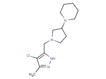 1-{1-[(4-chloro-3-methyl-1H-pyrazol-5-yl)methyl]pyrrolidin-3-yl}piperidine
