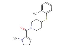 4-[(2-methylphenyl)thio]-1-[(1-methyl-1H-pyrrol-2-yl)carbonyl]piperidine