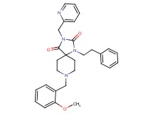 8-(2-methoxybenzyl)-1-(2-phenylethyl)-3-(2-pyridinylmethyl)-1,3,8-triazaspiro[4.5]decane-2,4-dione