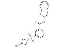 N-(2,3-dihydro-1H-inden-2-yl)-3-[(3-hydroxyazetidin-1-yl)sulfonyl]benzamide