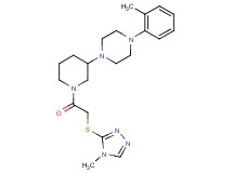 1-(2-methylphenyl)-4-(1-{[(4-methyl-4H-1,2,4-triazol-3-yl)thio]acetyl}-3-piperidinyl)piperazine