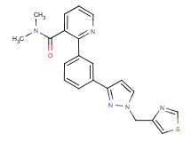 N,N-dimethyl-2-{3-[1-(1,3-thiazol-4-ylmethyl)-1H-pyrazol-3-yl]phenyl}nicotinamide